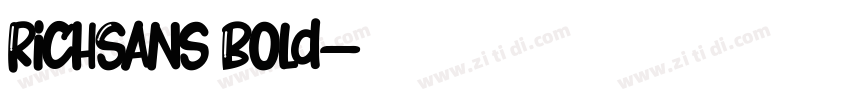 RichSans Bold字体转换